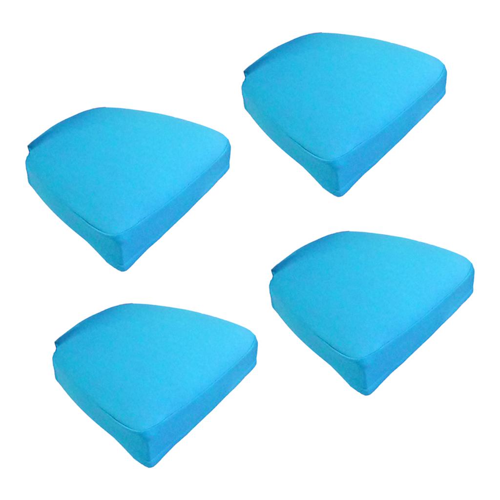4pcs Stretch Spandex Dining Room Chair Cover Seat Pad Slipcover Sky Blue