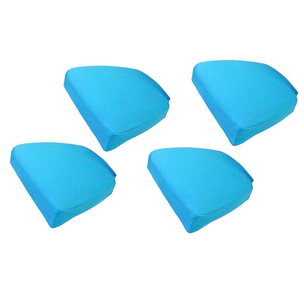 4pcs Stretch Spandex Dining Room Chair Cover Seat Pad Slipcover Sky Blue