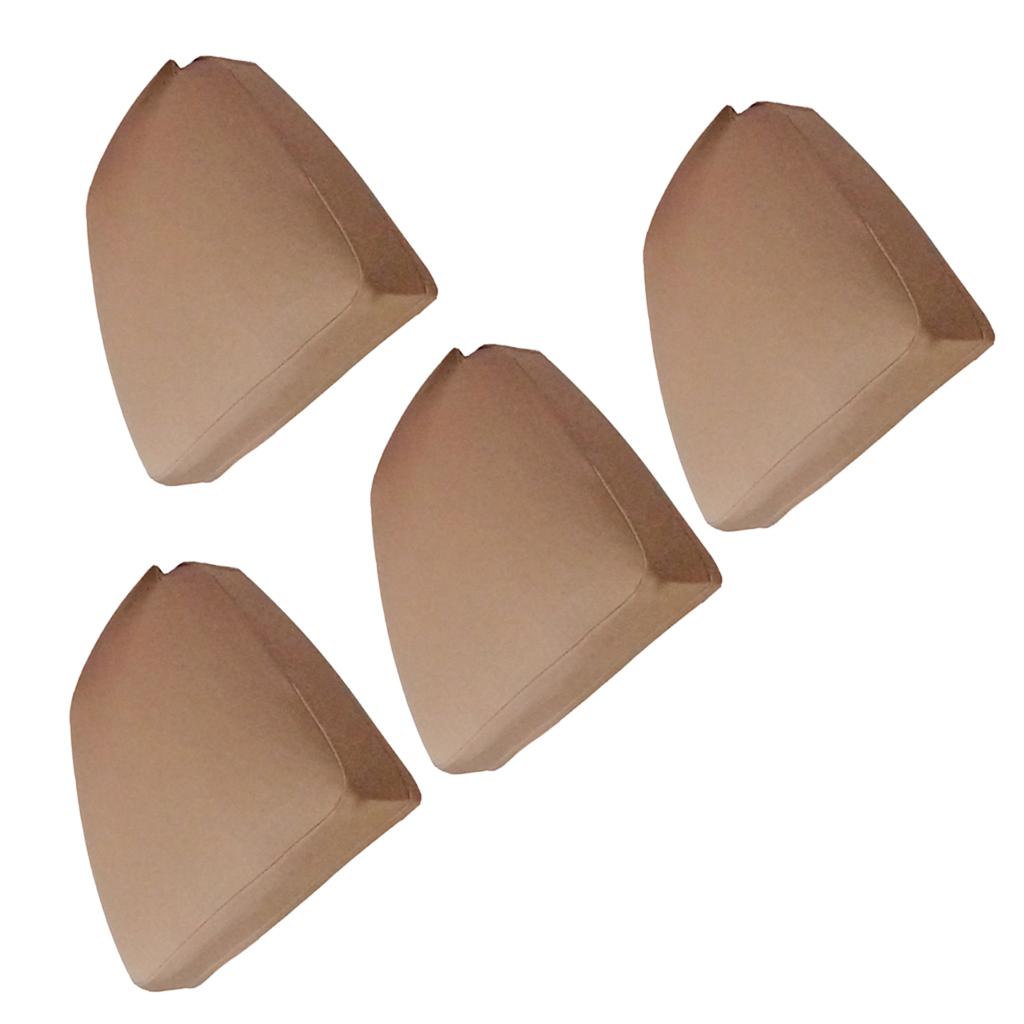 4pcs Stretch Spandex Dining Room Chair Cover Seat Pad Slipcover Brown