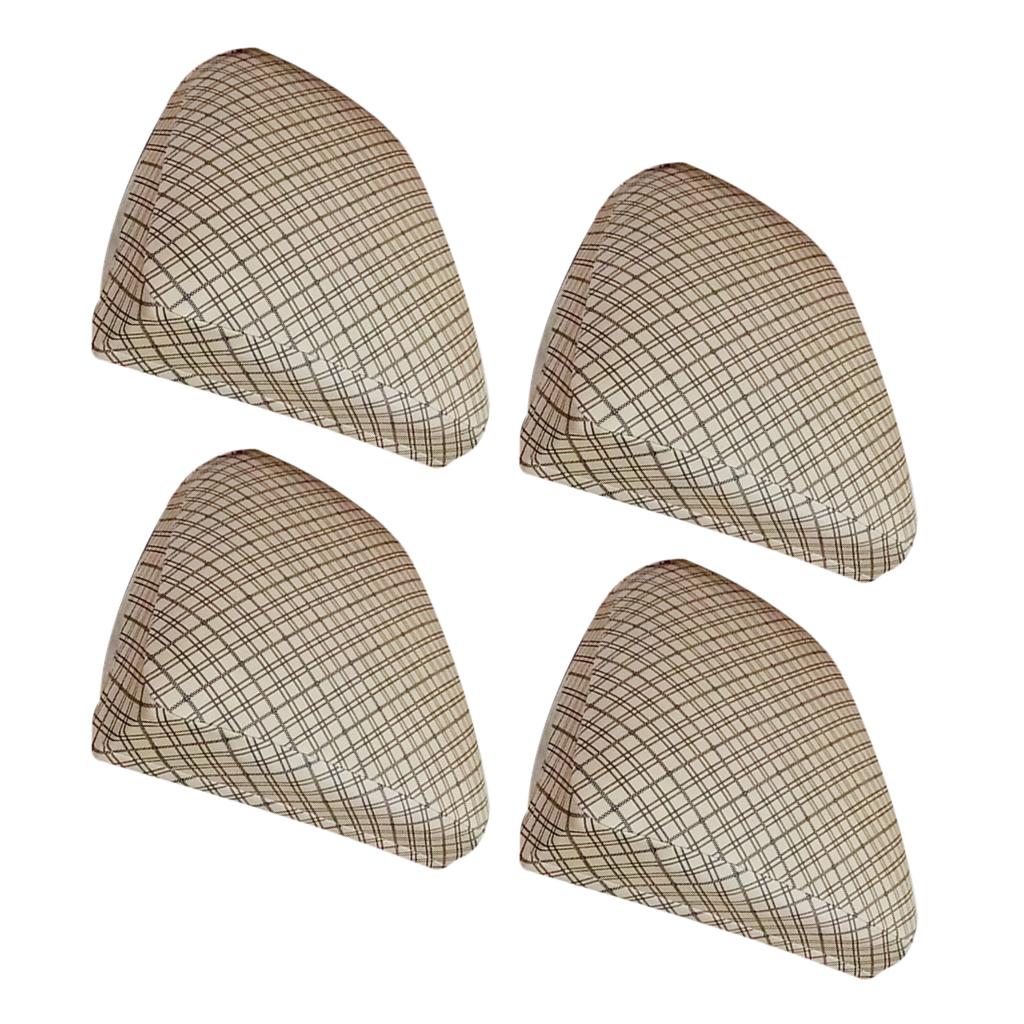 4pcs Stretch Spandex Dining Room Chair Cover Seat Pad Slipcover Camel