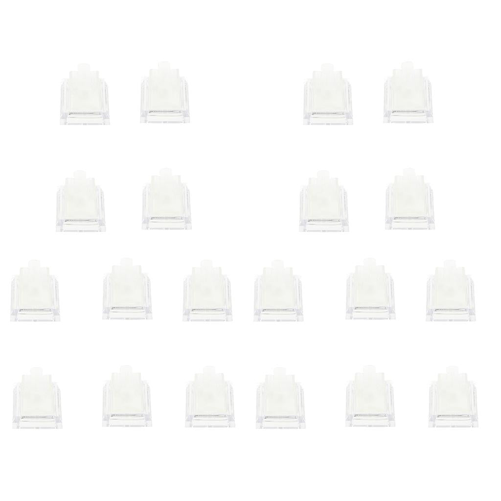 20x Jewelry Tray Finger Ring Display Stand Holder Ring Showcase Transparent