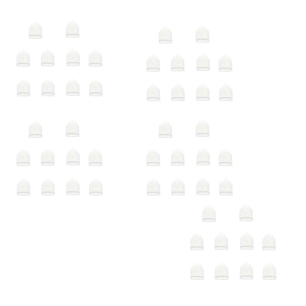 50x Jewelry Tray Finger Ring Display Stand Holder Ring Showcase Transparent