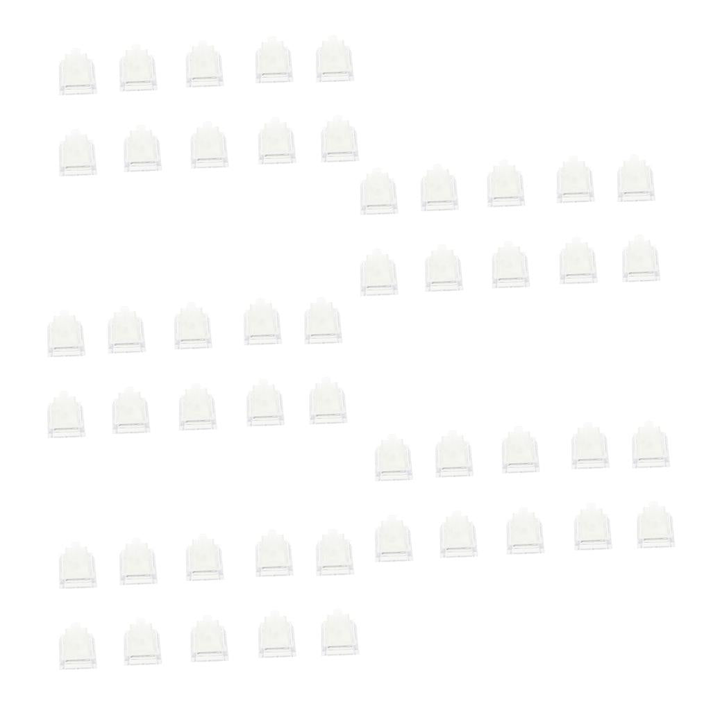 50x Jewelry Tray Finger Ring Display Stand Holder Ring Showcase Transparent