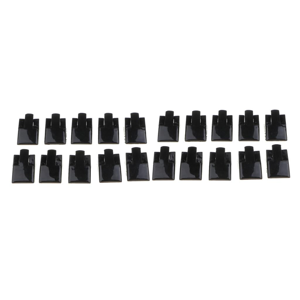 20x Black Jewelry Tray Finger Ring Display Stand Holder Ring Showcase