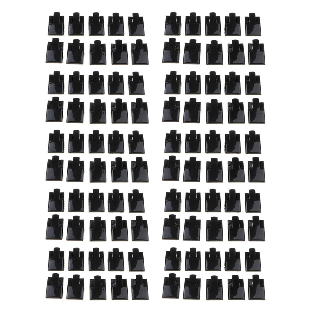 100x Black Jewelry Tray Finger Ring Display Stand Holder Ring Showcase