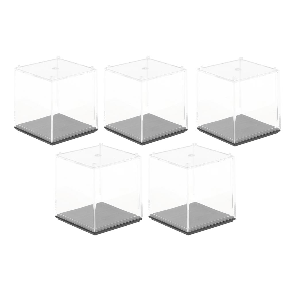 5x Acrylic Display Case Dust-Proof Protection Display Box for Model 5x5x5cm