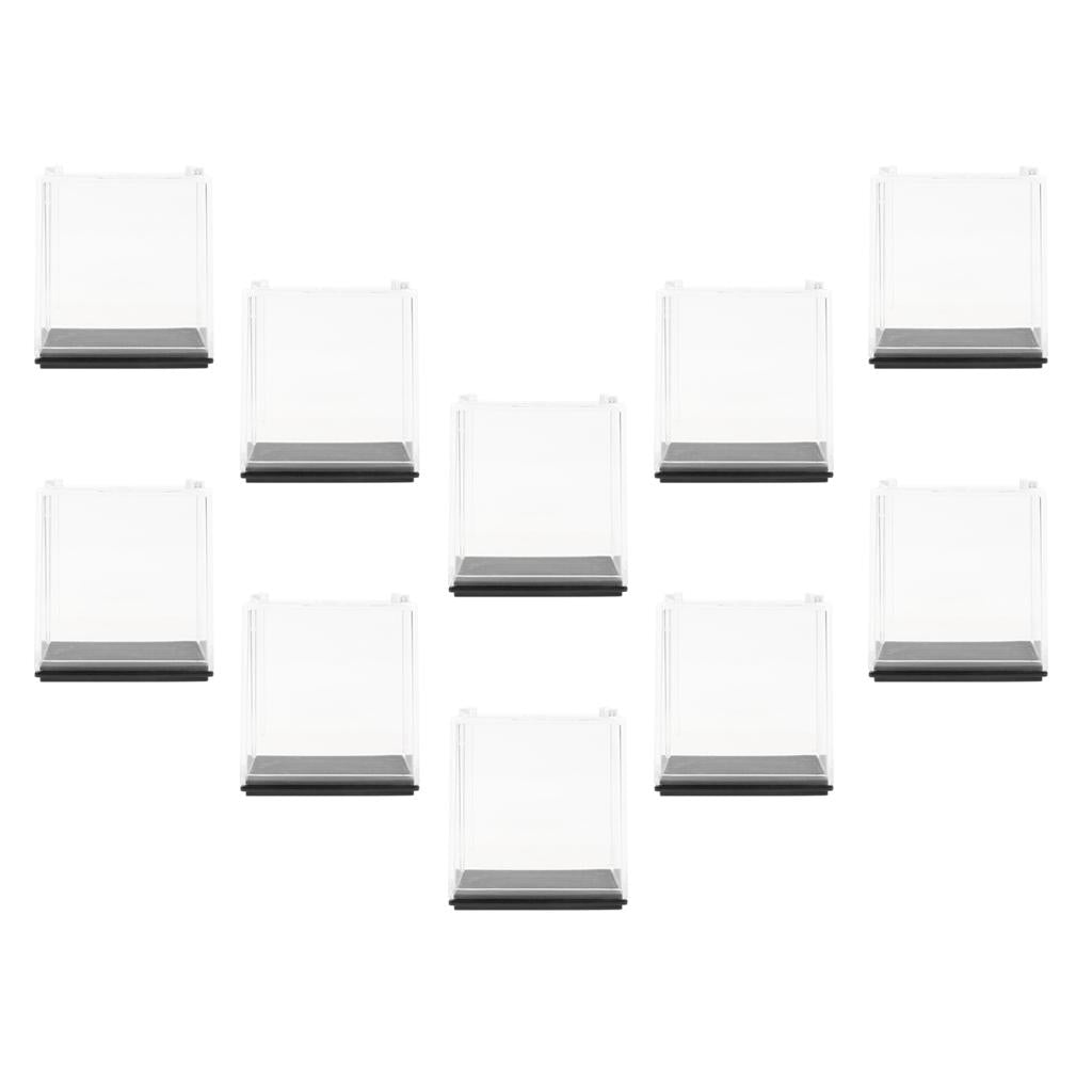 10x Acrylic Display Case Dust-Proof Protection Display Box for Model 5x5x5cm