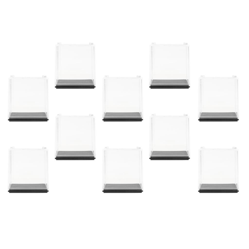 10x Acrylic Display Case Dust-Proof Protection Display Box for Model 5x5x5cm