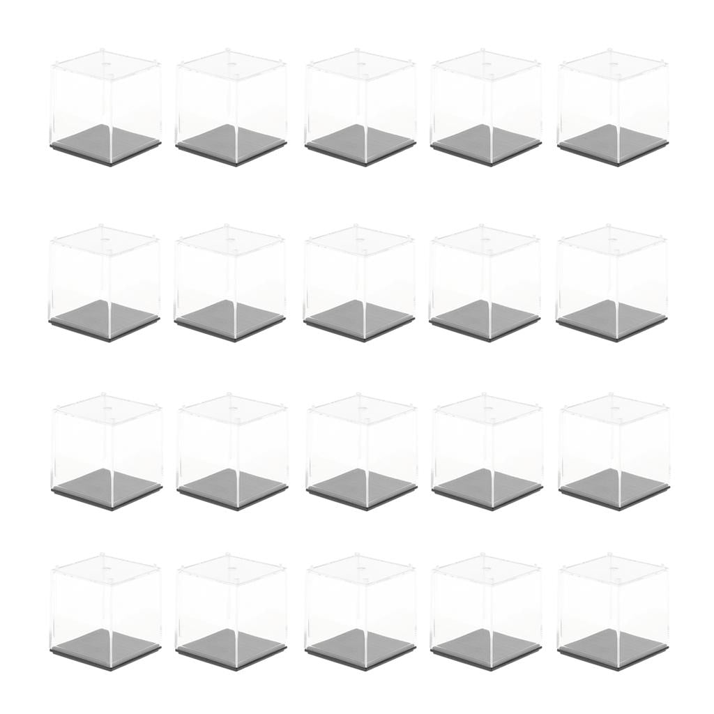 20x Acrylic Display Case Dust-Proof Protection Display Box for Model 5x5x5cm