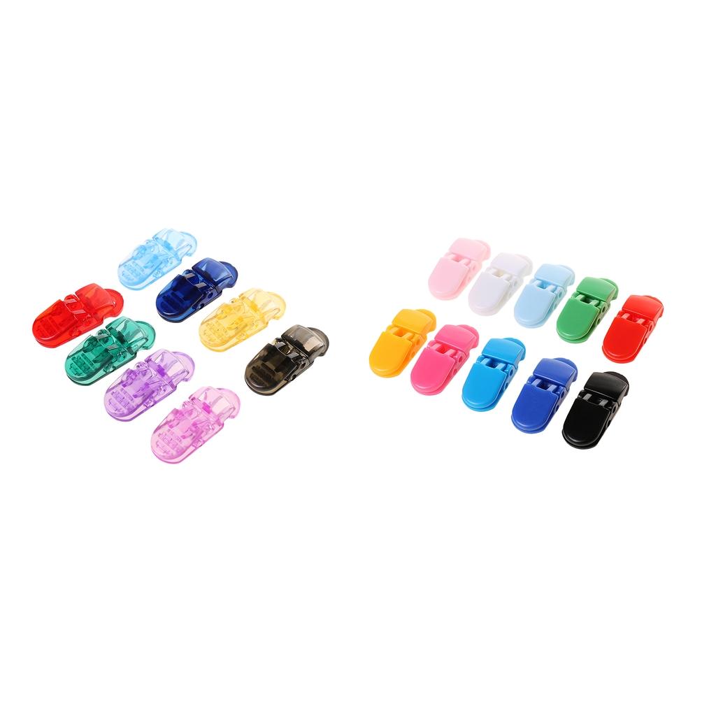 18pcs Assorted Pacifier Clips Clips Suspender Clips with Gripping Teeth