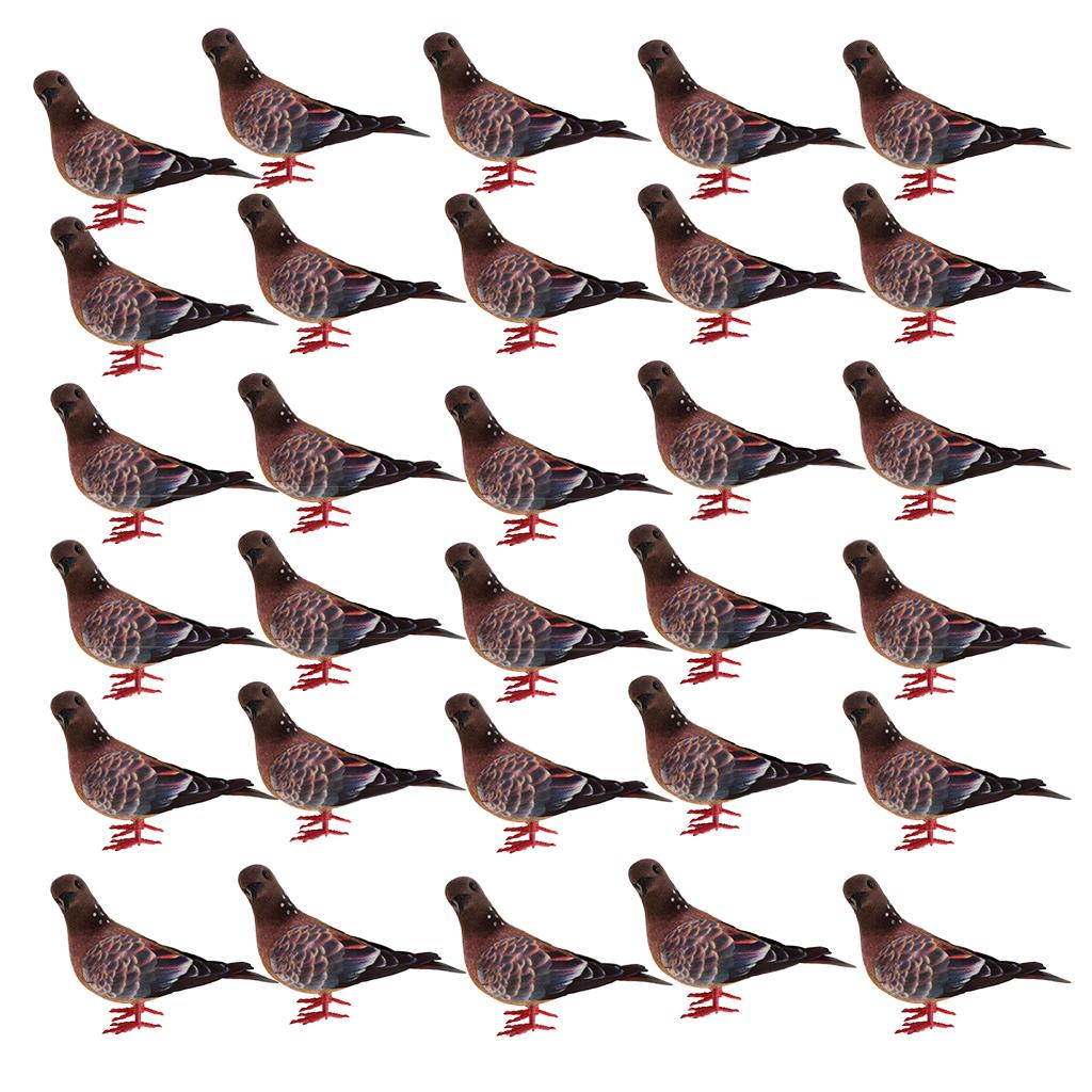 30Pcs Artificial Feather Foam Doves Birds Wedding Decoration Venue Ornaments