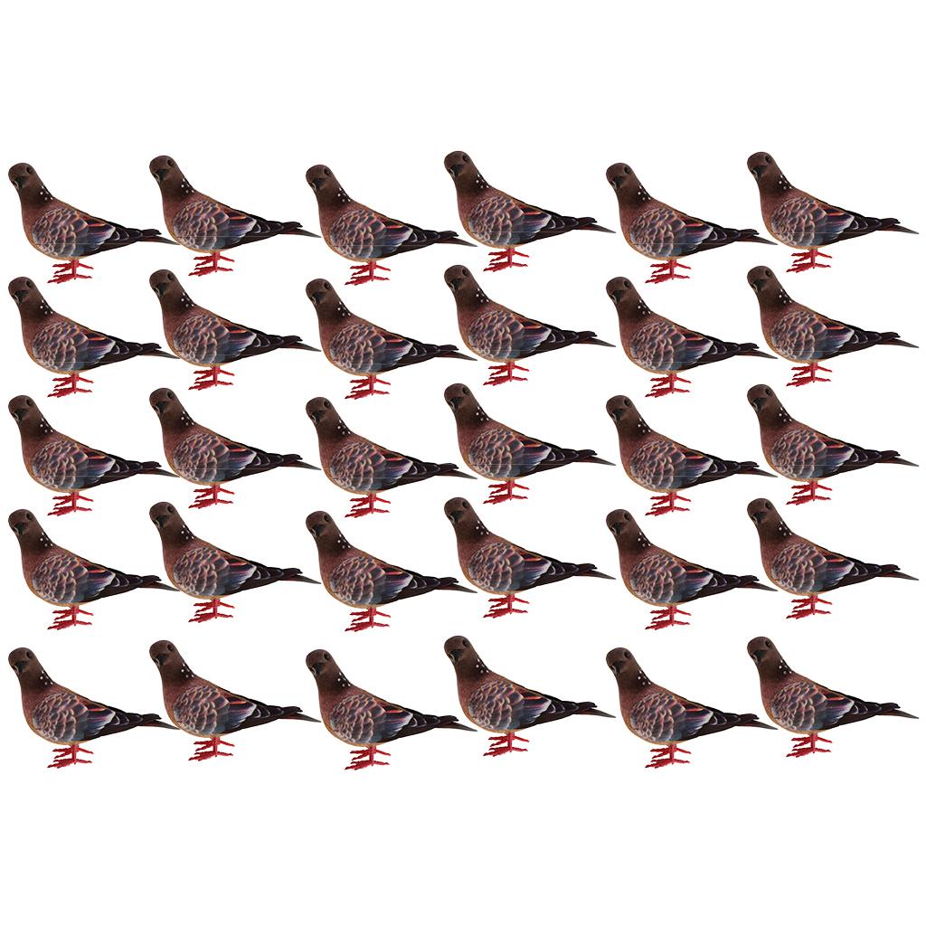30Pcs Artificial Feather Foam Doves Birds Wedding Decoration Venue Ornaments