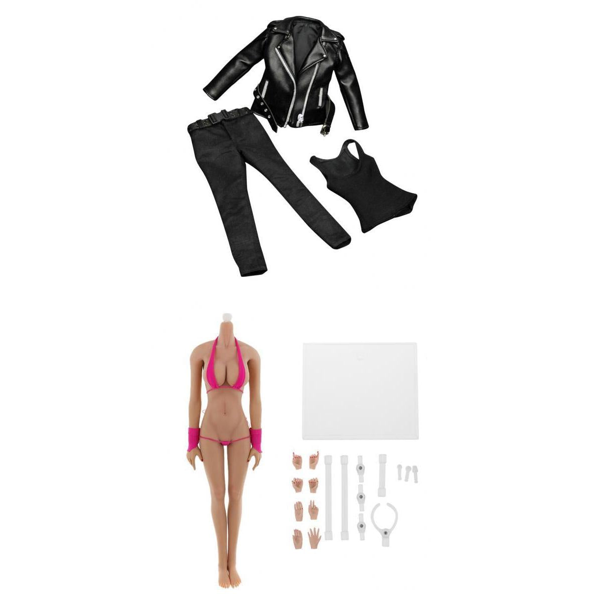 1/6 Scale Seamless Big Busts Female Body 12'' Figure Jacket for Phicen Kumik