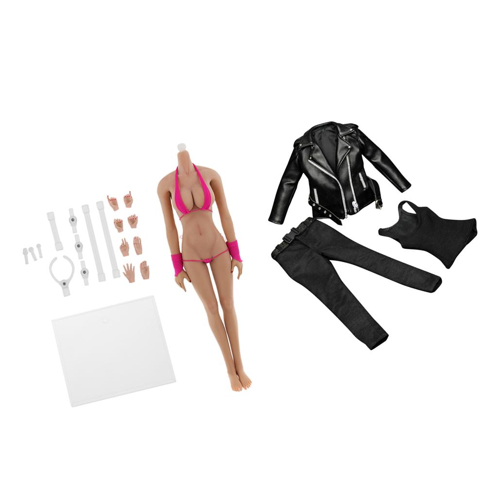 1/6 Scale Seamless Big Busts Female Body 12'' Figure Jacket for Phicen Kumik