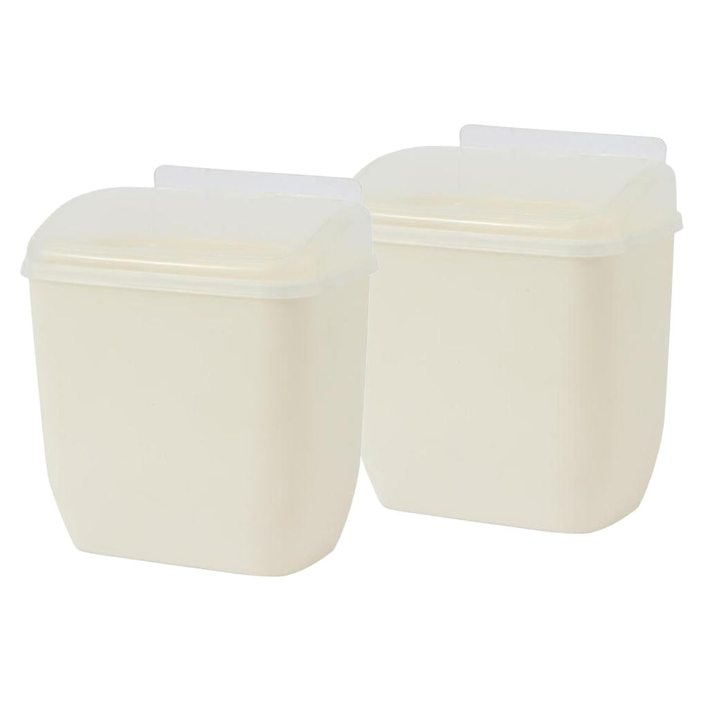 2pcs Wall Mounted Hanging Rubbish Bin Trash Can Wastebasket Bathroom Kitchen