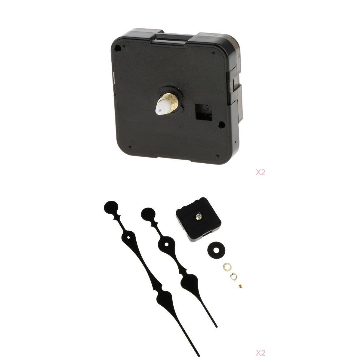 2 Pieces Silent Mechanism Quartz Wall Clock Movement Repair Parts DIY