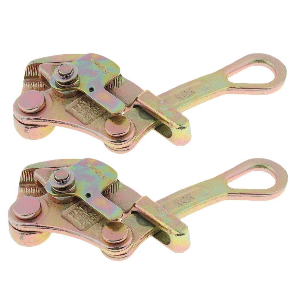 2pcs Insulated Wire Grip Clamp Wire Pulling Tightening Tool 2 Tons Load