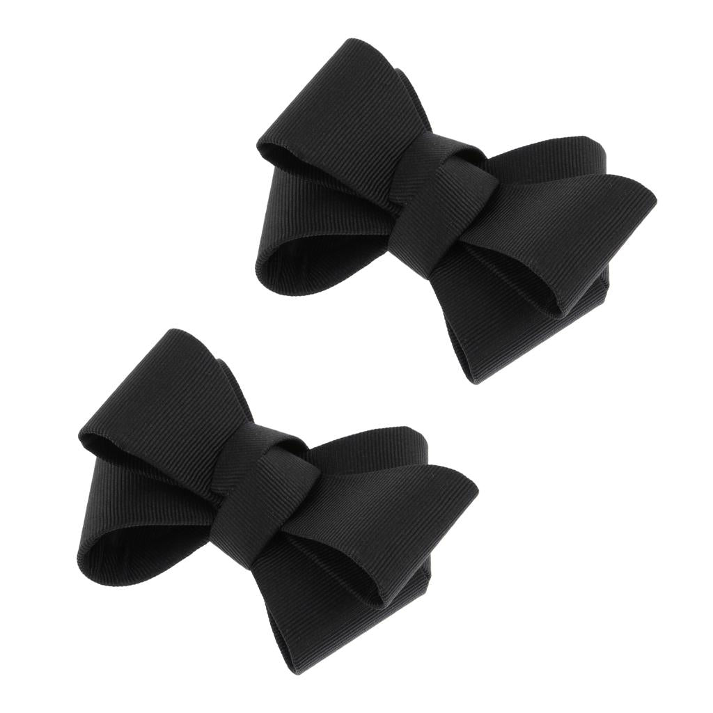 2/set Ribbon Bow Butterfly High Heel Shoe Charm Charms Decoration Black
