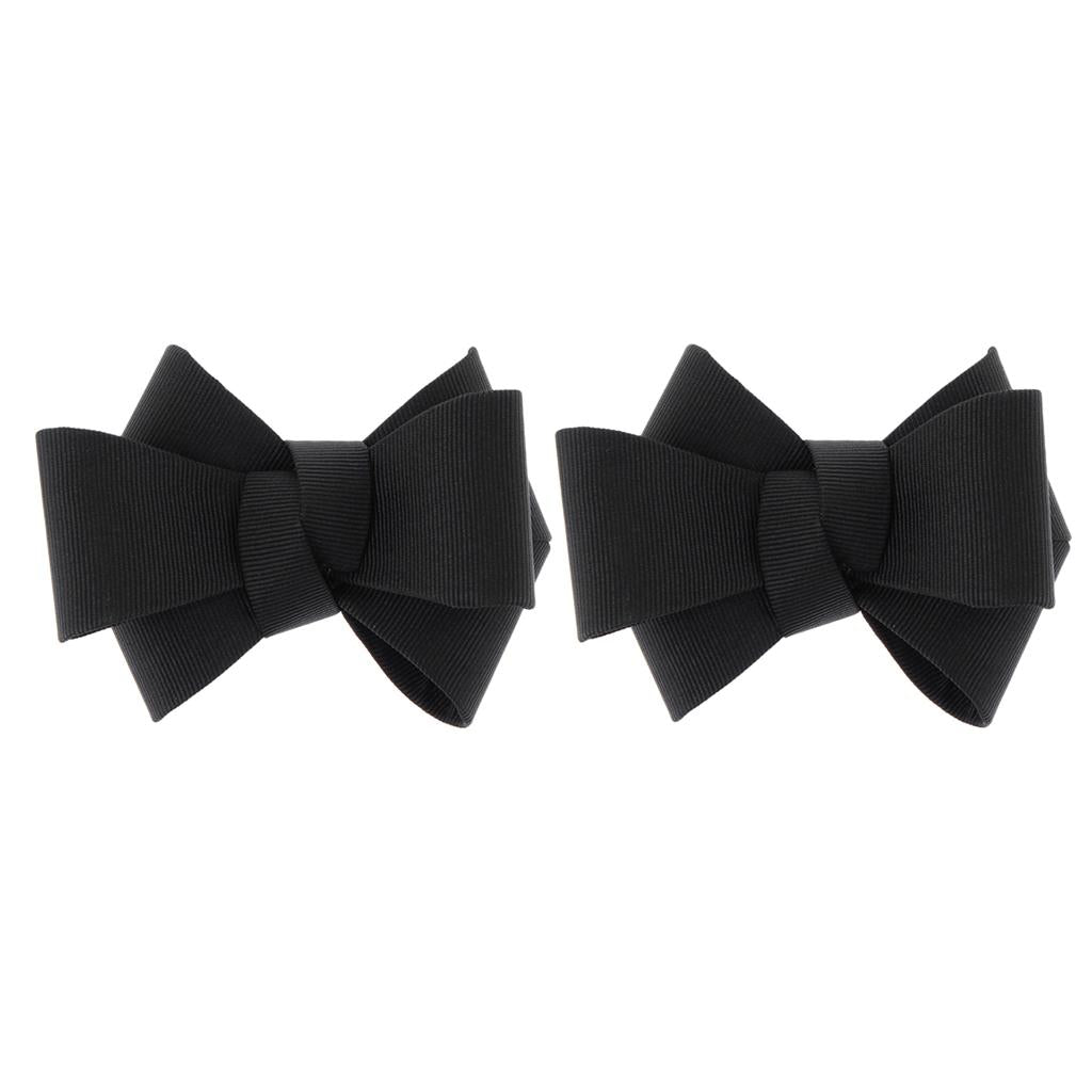 2/set Ribbon Bow Butterfly High Heel Shoe Charm Charms Decoration Black
