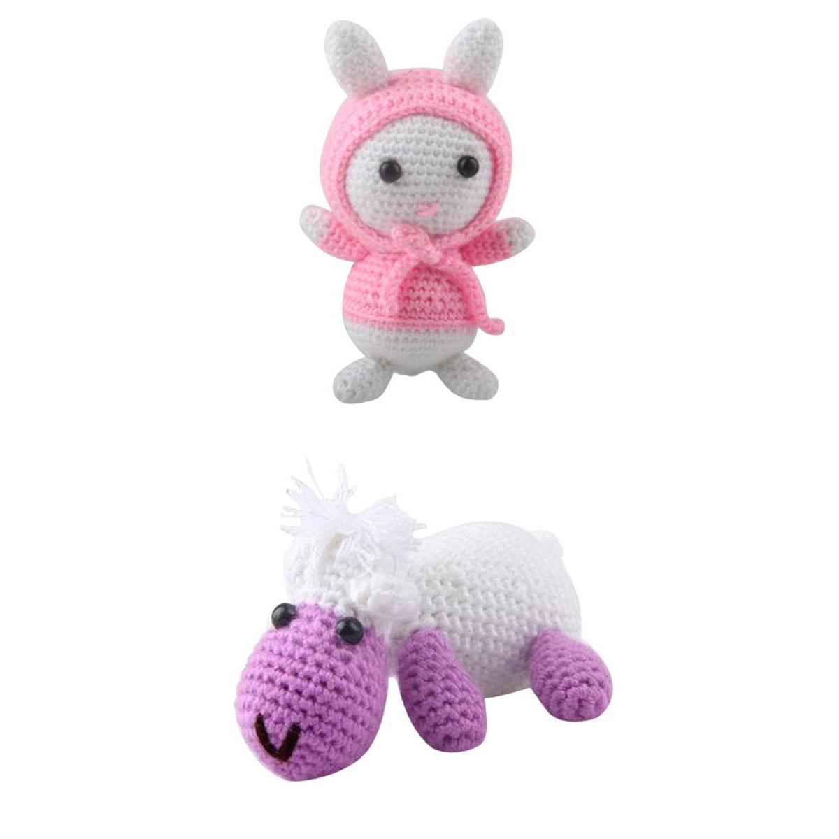 Amigurumi Crochet Kits Rabbit Sheep DIY Animal Material Package for Children