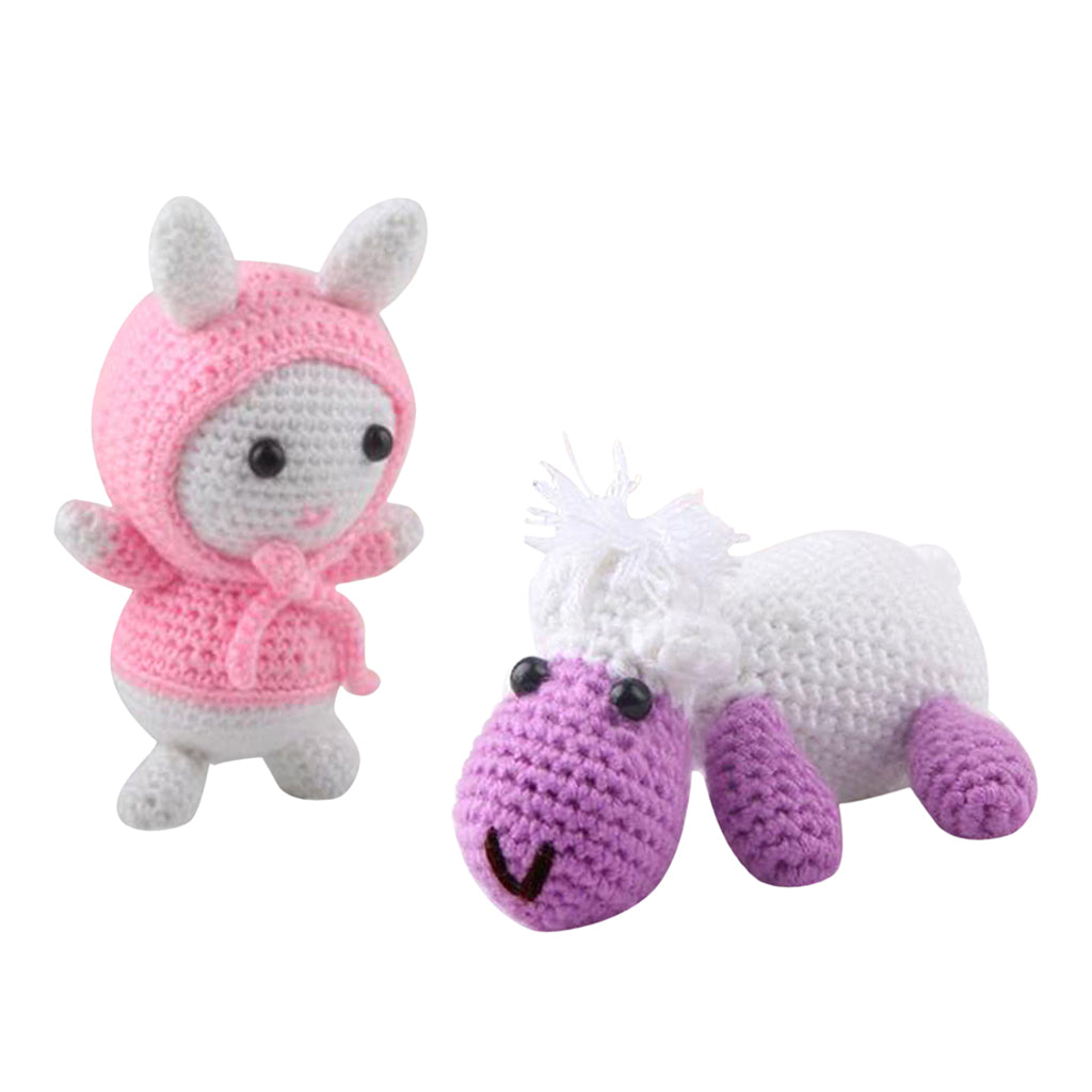 Amigurumi Crochet Kits Rabbit Sheep DIY Animal Material Package for Children