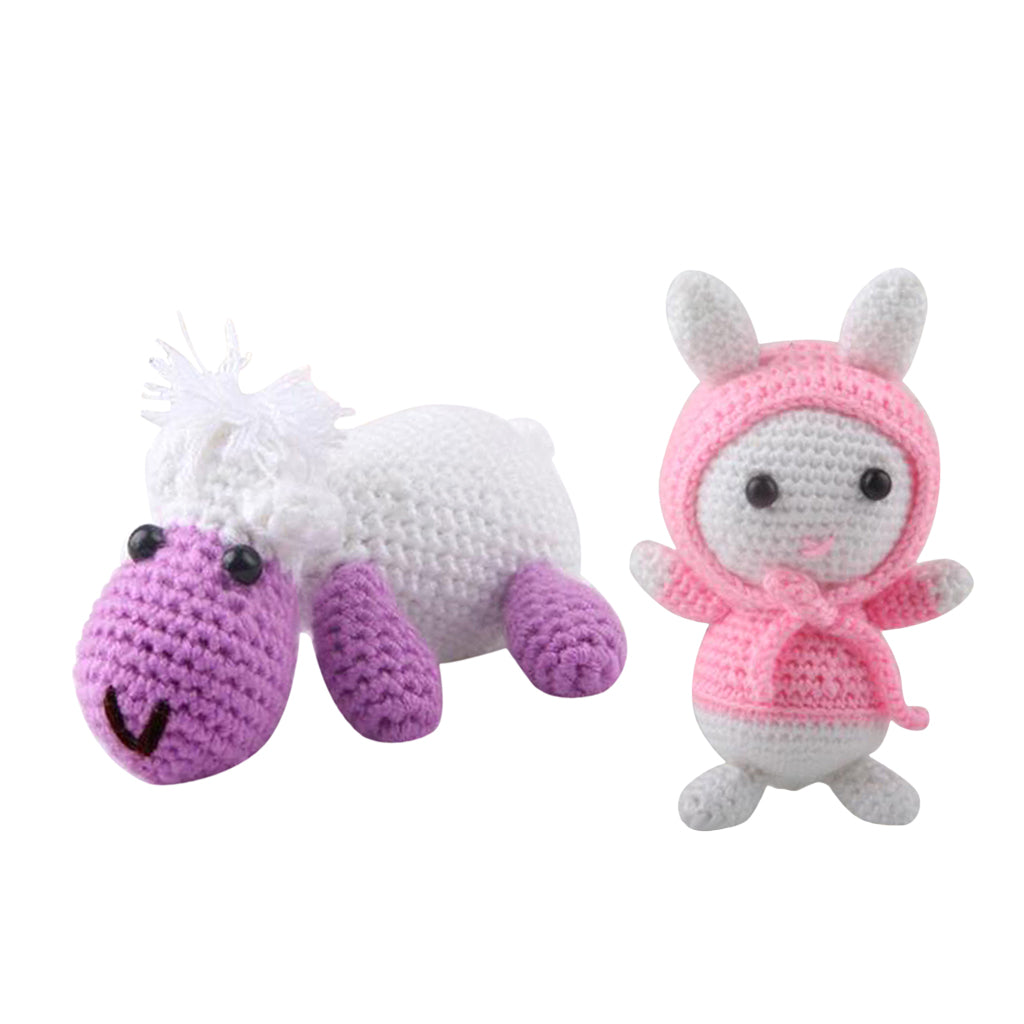 Amigurumi Crochet Kits Rabbit Sheep DIY Animal Material Package for Children