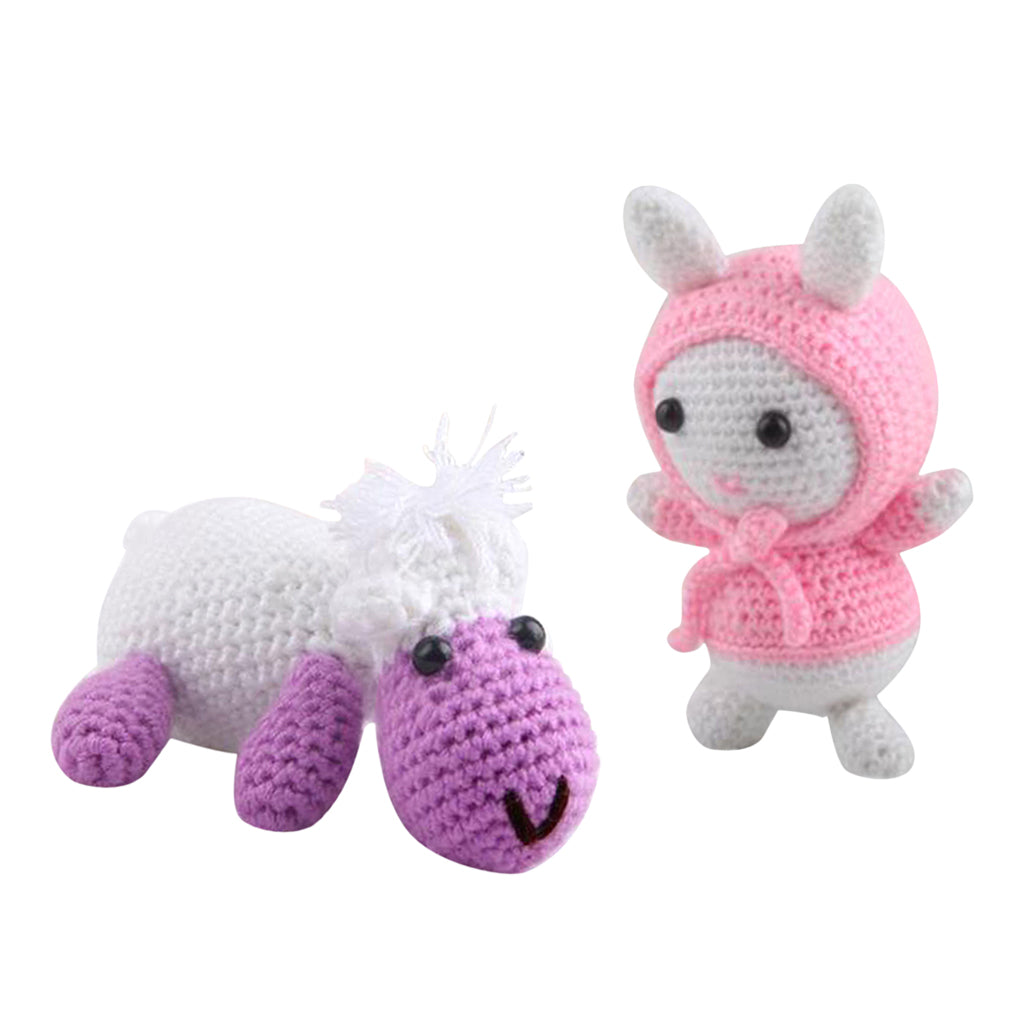 Amigurumi Crochet Kits Rabbit Sheep DIY Animal Material Package for Children