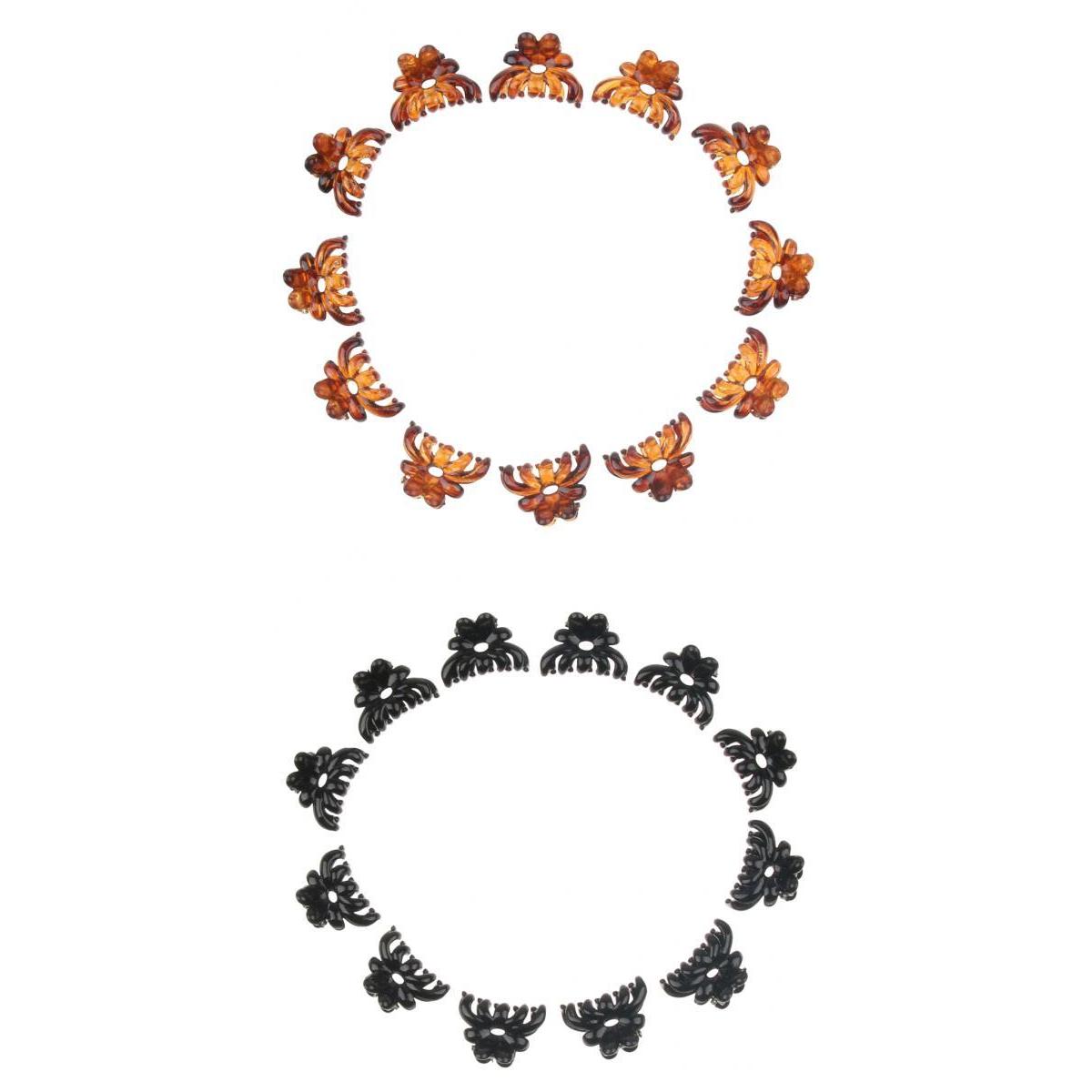 24x Women Mini Hair Claw Clips Plastic Hair Clamps Octopus Jaw Hairpin