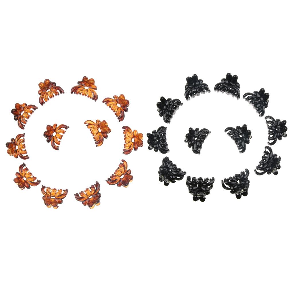 24x Women Mini Hair Claw Clips Plastic Hair Clamps Octopus Jaw Hairpin