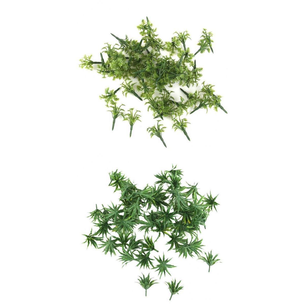 100pcs Green Scenery Landscape Model Sword Grass