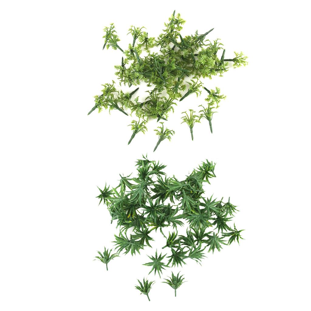 100pcs Green Scenery Landscape Model Sword Grass