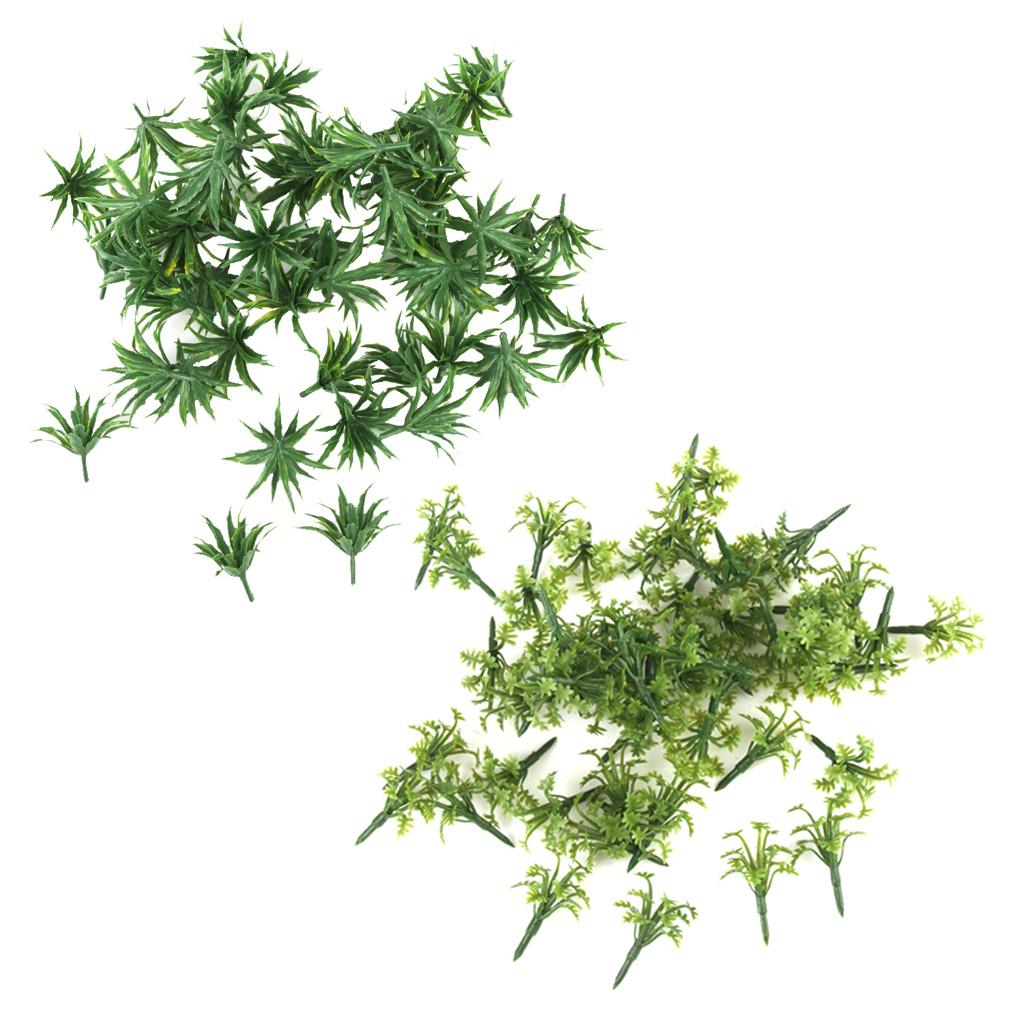 100pcs Green Scenery Landscape Model Sword Grass