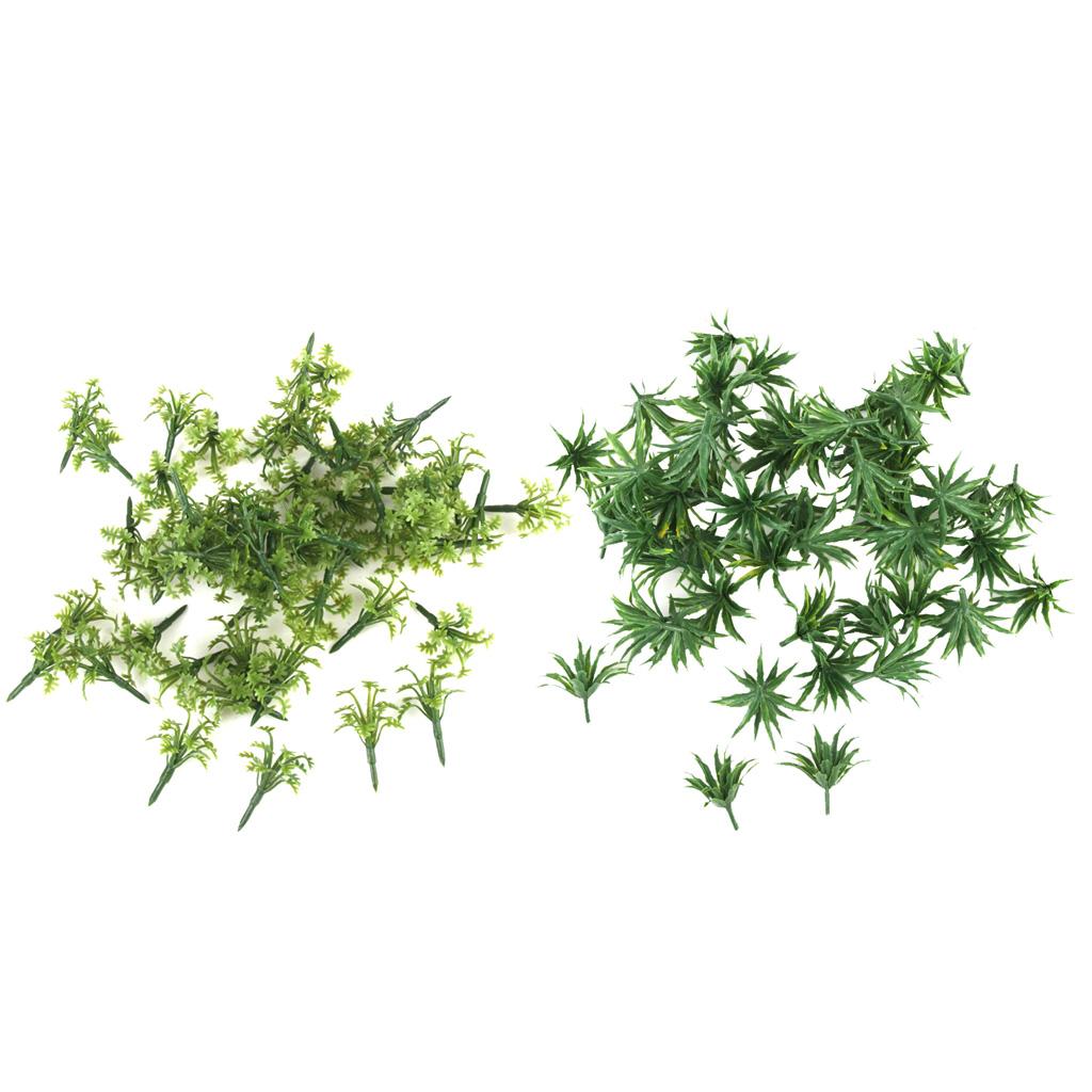 100pcs Green Scenery Landscape Model Sword Grass