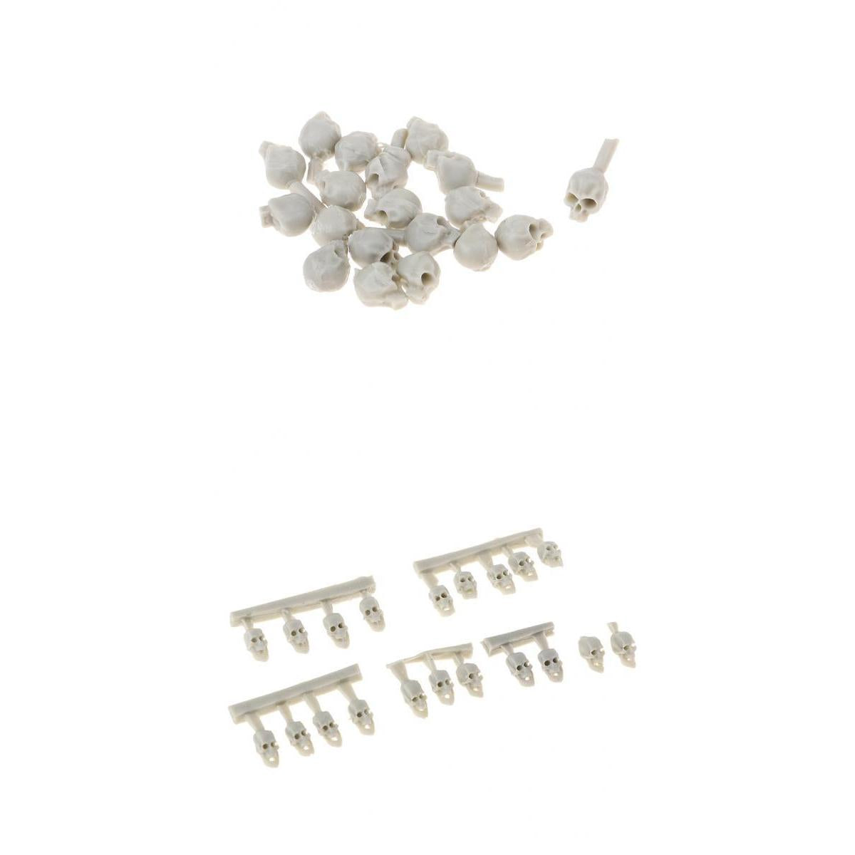 40Pcs Resin Soldier Skull Resin Model Skeleton 5/ 3mm Resin Miniature Statue