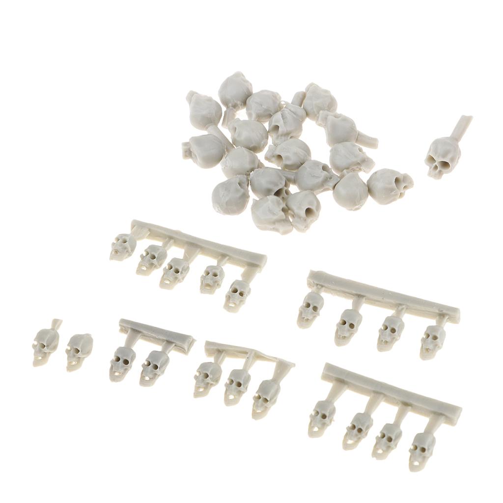 40Pcs Resin Soldier Skull Resin Model Skeleton 5/ 3mm Resin Miniature Statue