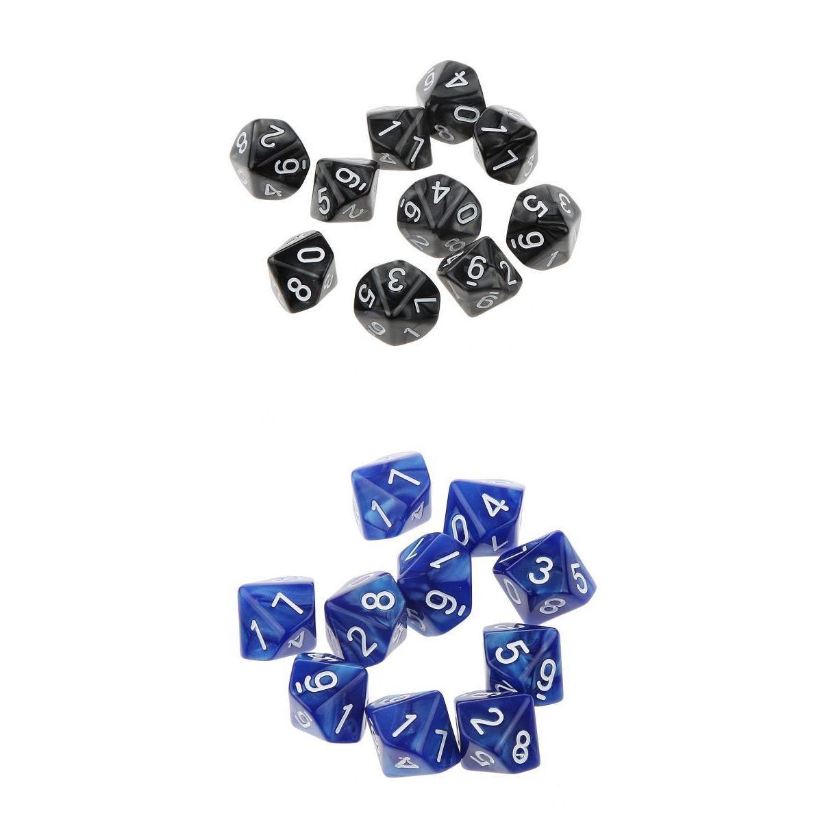 20Pieces Ten Sided Dice D10 Playing D&D RPG Party Games Dices