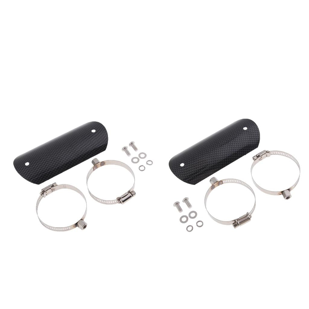 2pcs Motorbike Exhaust Muffler Pipe Heat Shield Cover Heel Guard for Harley