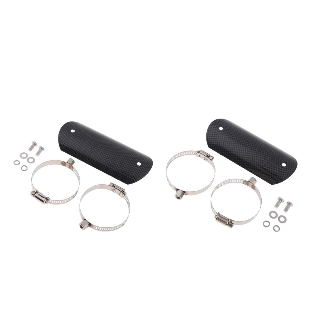 2pcs Motorbike Exhaust Muffler Pipe Heat Shield Cover Heel Guard for Harley