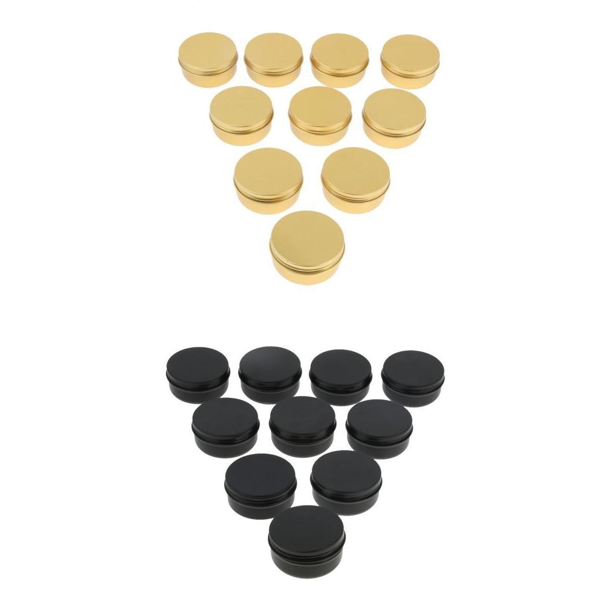 20Pieces Empty Metal Cosmetic Containers Travel Tins Makeup Sample Jars 30g