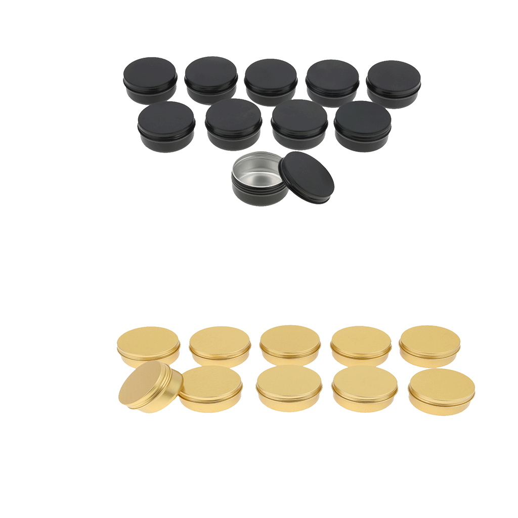 20 Pieces Empty Metal Cosmetic Containers Travel Tins Makeup Sample Jars 50g