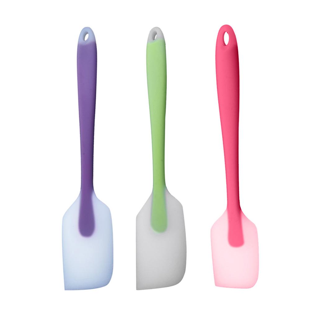 3pcs 28cm Long Handle Silicone Spatula Heat-Resist Cake Decorating Scraper