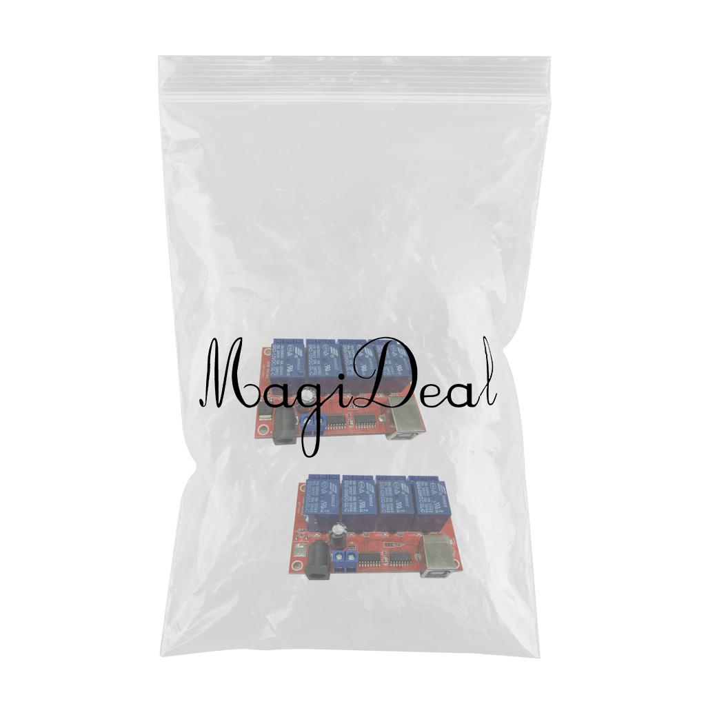 4 Channel USB Relay Module HID No Drive USB Relay for MCU control 12V + 5V