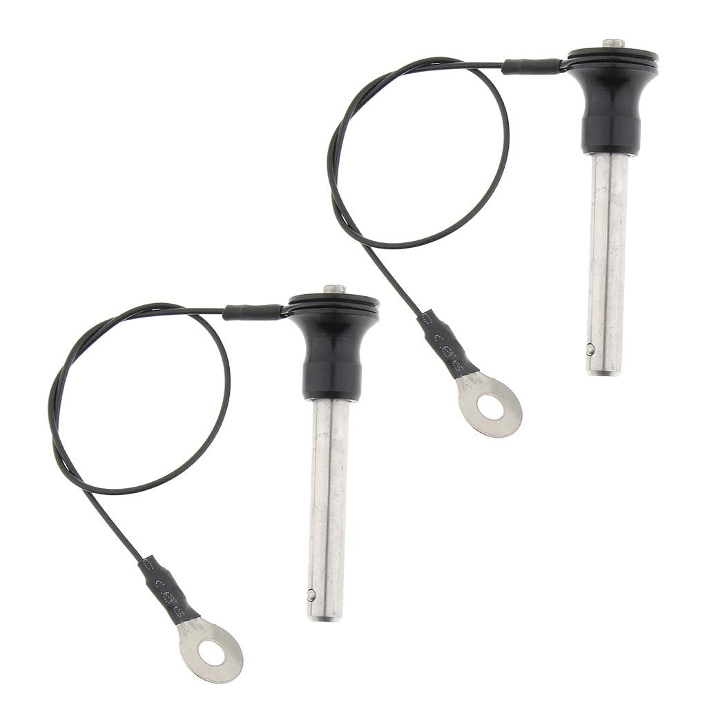 2 Pieces Stainless Steel Ball Lock Quick Release Pin Push Button 8mm-40mm