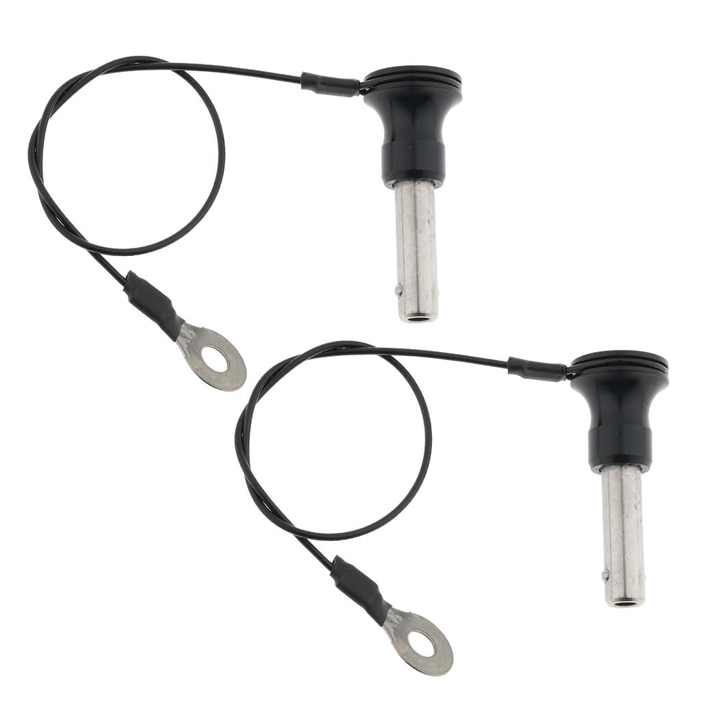 2 Pieces Stainless Steel Ball Lock Quick Release Pin Push Button 8mm-20mm