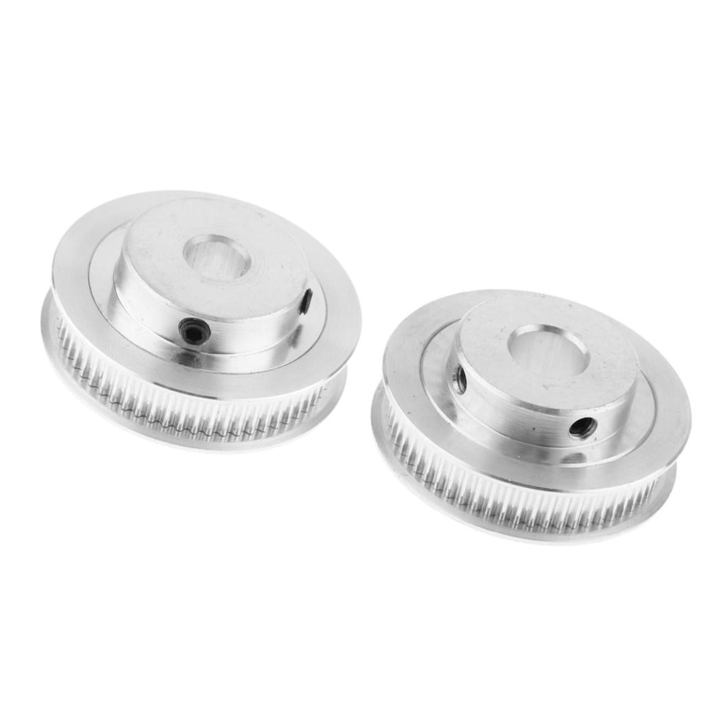 2PCS Aluminum Timing Belt Pulley 60Tooth for 3D Printer Inner Hole 8mm+10mm