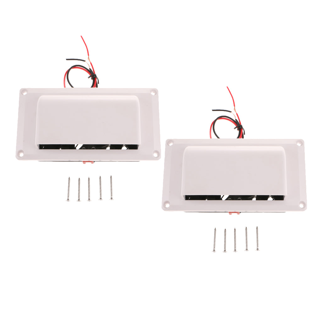 2 Sets RV Caravan Motorhome Inner Side Air Vent Ventilation Exhaust Fan 12V