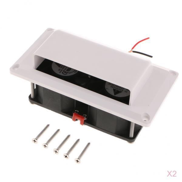 2 Sets RV Caravan Motorhome Inner Side Air Vent Ventilation Exhaust Fan 12V