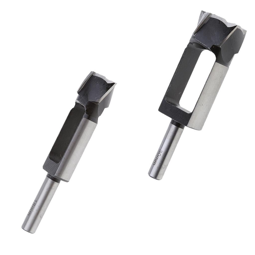 2PCS Tapered Snug Plug Cutters 13MM 1/2 Inch Shank 18mm + 30mm