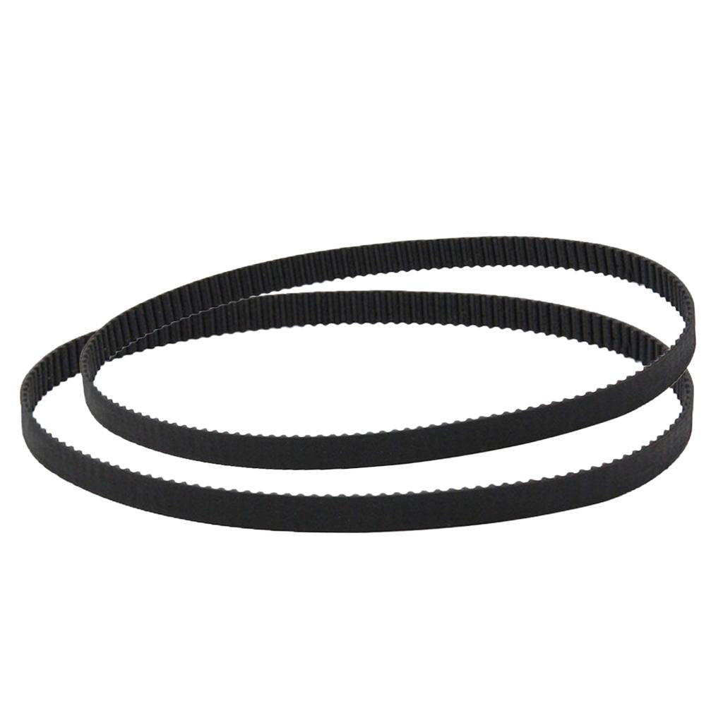 2 pcs 3D Printer Belt Closed Loop Rubber GT2 Timing Belt Black 200mm+158mm
