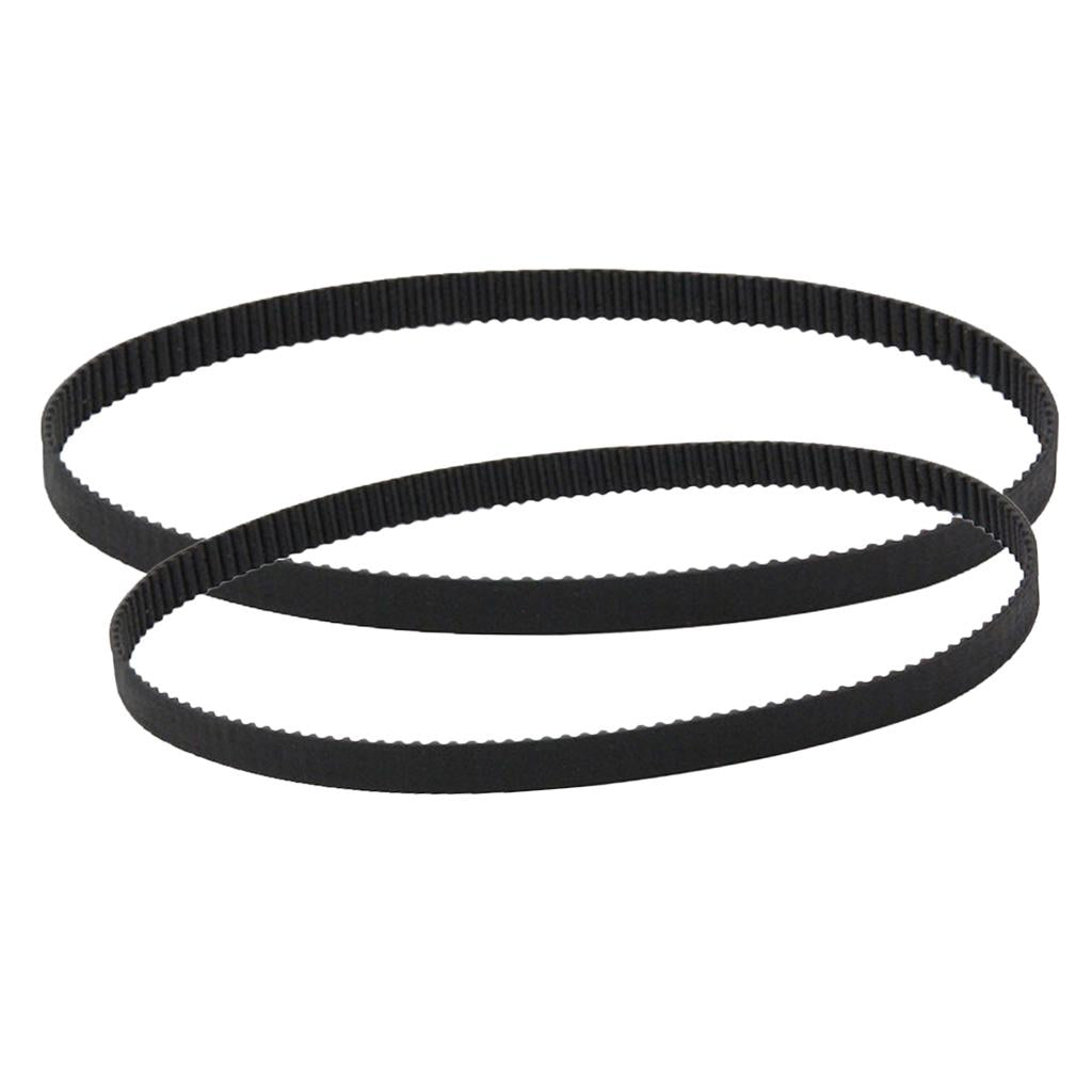 2 pcs 3D Printer Belt Closed Loop Rubber GT2 Timing Belt Black 200mm+158mm